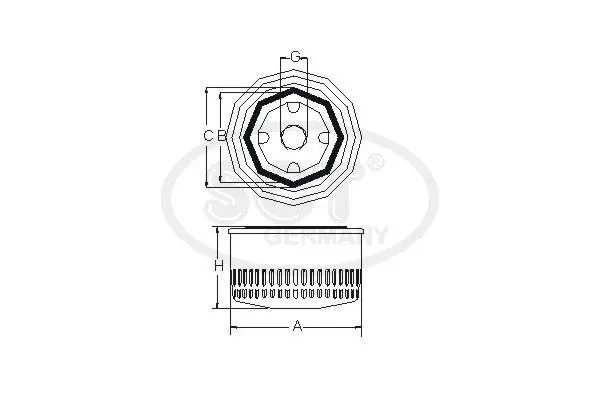 Handler.Part Oil filter SCT SM182 3