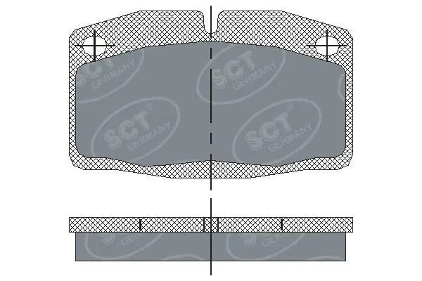 Handler.Part Brake pad set, disc brake SCT SP105PR 1