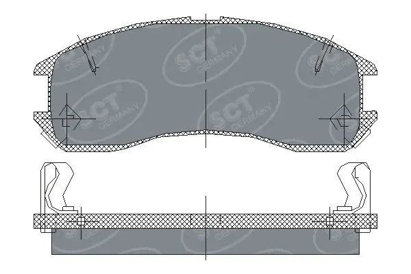 Handler.Part Brake pad set, disc brake SCT SP149PR 1