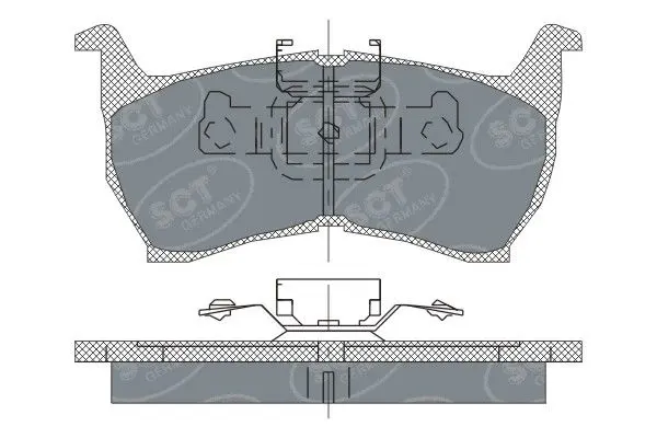 Handler.Part Brake pad set, disc brake SCT SP147PR 3