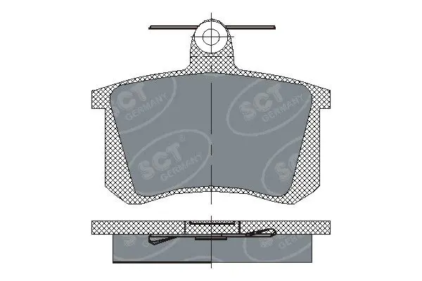 Handler.Part Brake pad set, disc brake SCT SP145PR 1