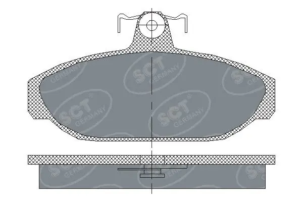 Handler.Part Brake pad set, disc brake SCT SP165PR 1