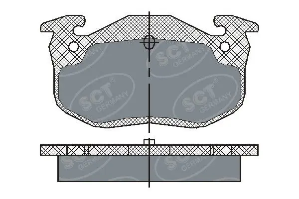 Handler.Part Brake pad set, disc brake SCT SP190PR 1