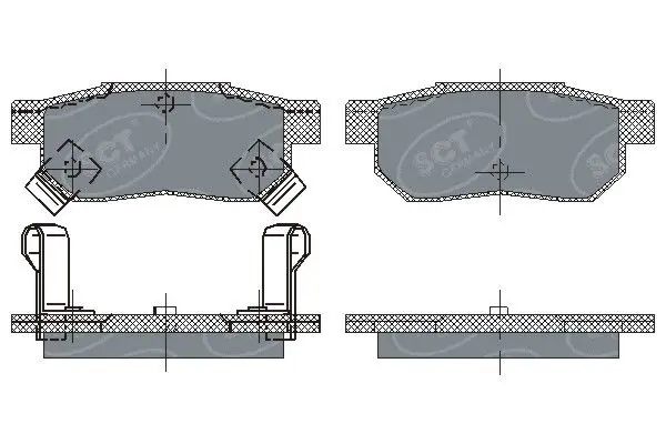 Handler.Part Brake pad set, disc brake SCT SP195PR 1