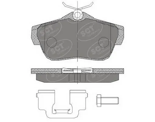 Handler.Part Brake pad set, disc brake SCT SP460PR 1