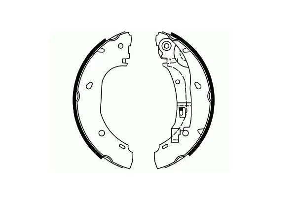 Handler.Part Brake shoe set, parking brake SCT SS550 1