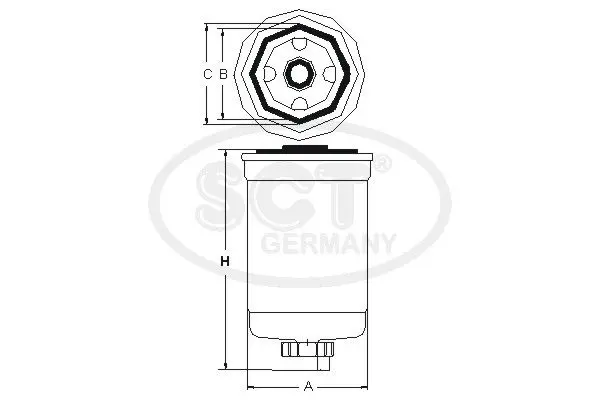 Handler.Part Fuel filter SCT ST302 3