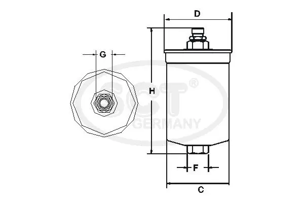 Handler.Part Fuel filter SCT ST310 3