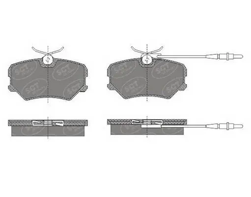 Handler.Part Brake pad set, disc brake SCT SP490PR 1