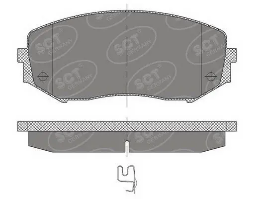 Handler.Part Brake pad set, disc brake SCT SP482PR 1