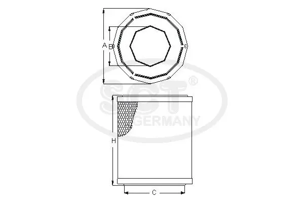 Handler.Part Air filter SCT SB2220 3