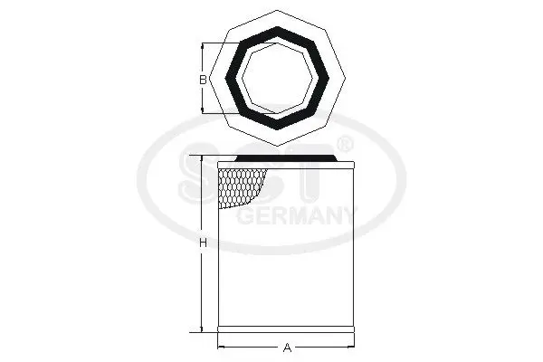 Handler.Part Air filter SCT SB029 3