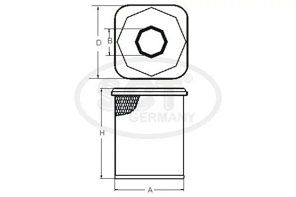 Handler.Part Air filter SCT SB060 1