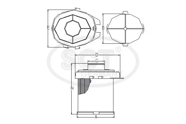 Handler.Part Air filter SCT SB090 3