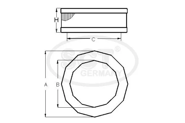 Handler.Part Air filter SCT SB212 2