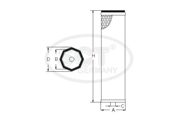 Handler.Part Air filter SCT SB2133 3