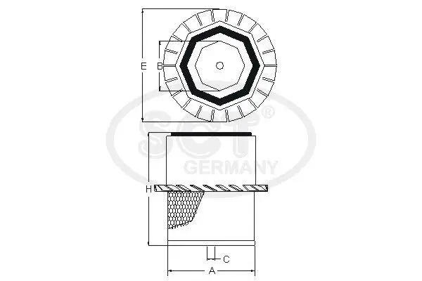 Handler.Part Air filter SCT SB3124 1