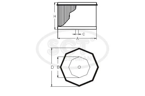 Handler.Part Air filter SCT SB3181 1