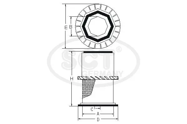 Handler.Part Air Filter SCT SB3201 1