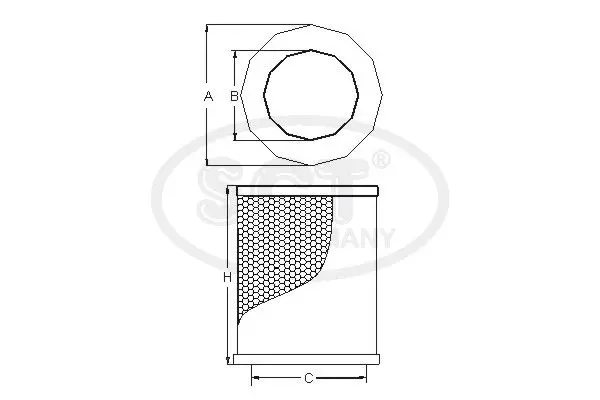 Handler.Part Air filter SCT SB3263 3