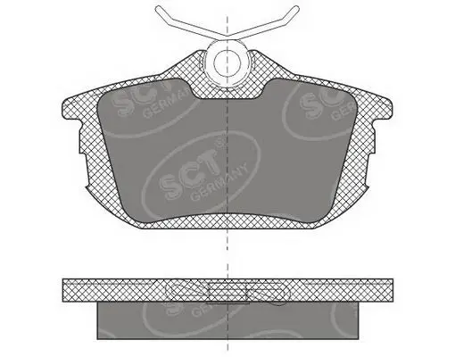 Handler.Part Brake pad set, disc brake SCT SP608PR 1