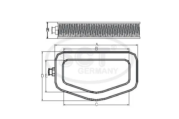 Handler.Part Air filter SCT SB582 1