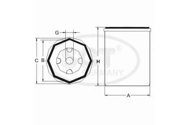 Handler.Part Fuel filter SCT ST6077 3