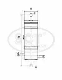 Handler.Part Fuel filter SCT ST6159 3