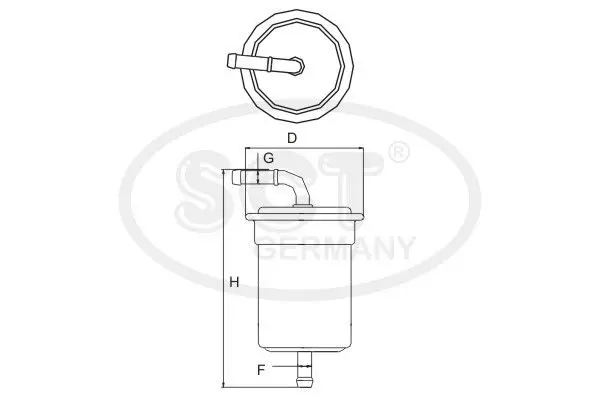 Handler.Part Fuel filter SCT ST713 3