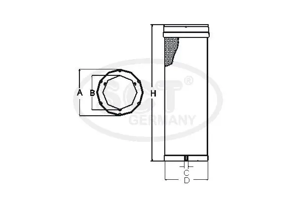 Handler.Part Secondary air filter SCT SW3888 1