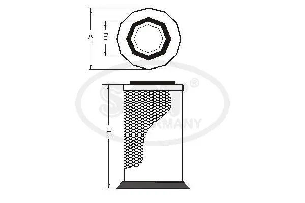 Handler.Part Secondary air filter SCT SW3842 1