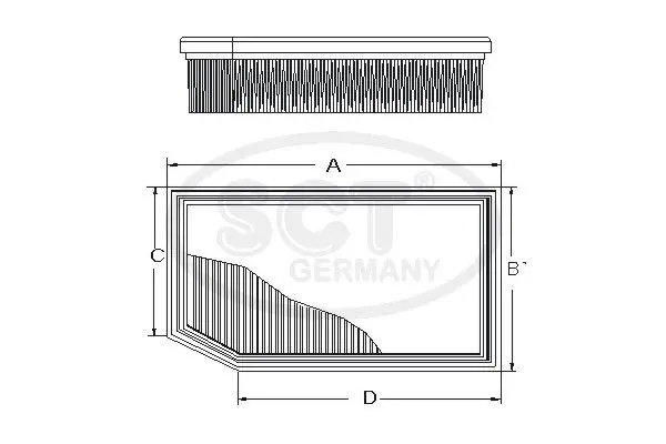 Handler.Part Air filter SCT SB2300 3