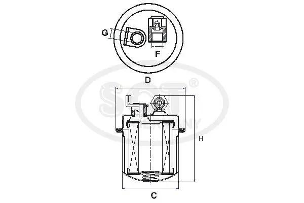 Handler.Part Fuel filter SCT ST361 3