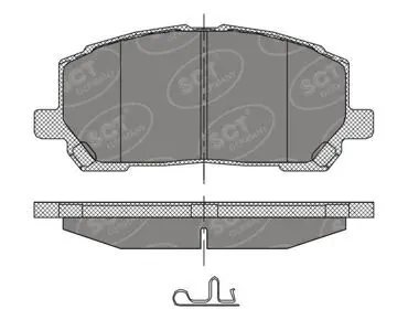 Handler.Part Brake pad set, disc brake SCT SP399PR 1