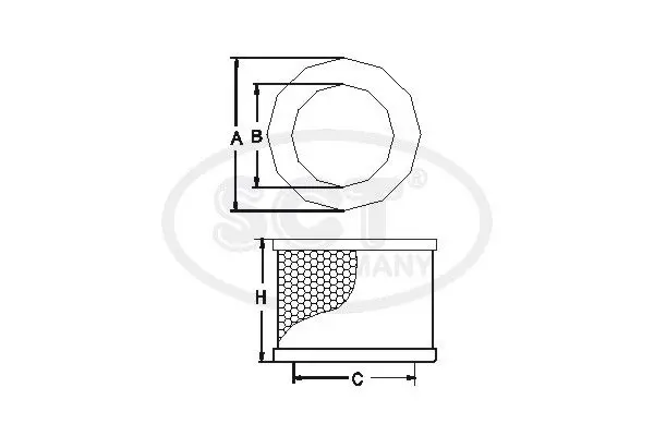 Handler.Part Air filter SCT SB3265 1