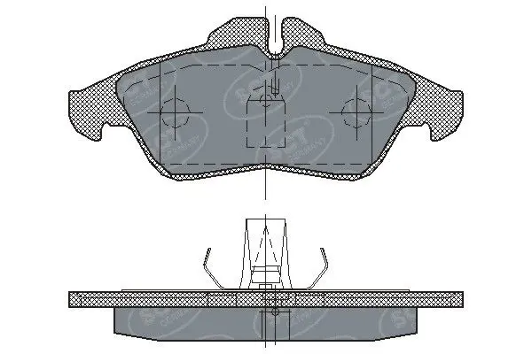 Handler.Part Brake pad set, disc brake SCT SP177PR 1