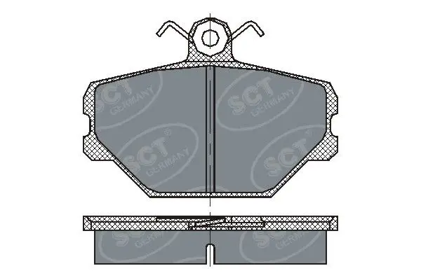 Handler.Part Brake pad set, disc brake SCT SP217PR 1