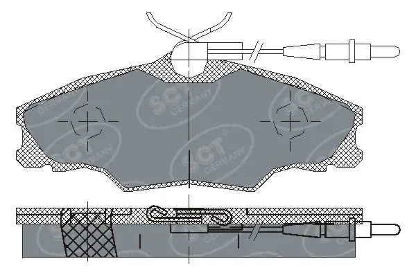 Handler.Part Brake pad set, disc brake SCT SP228PR 1