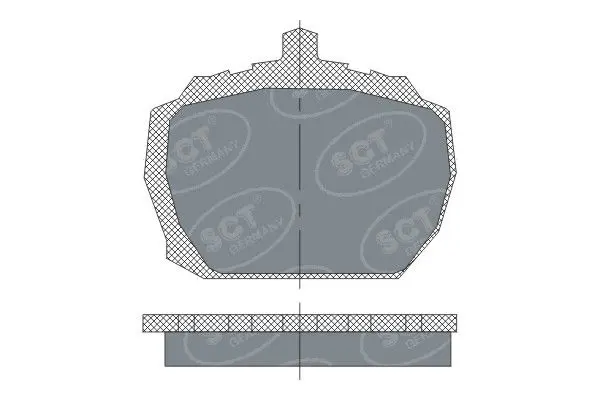 Handler.Part Brake pad set, disc brake SCT SP231PR 1