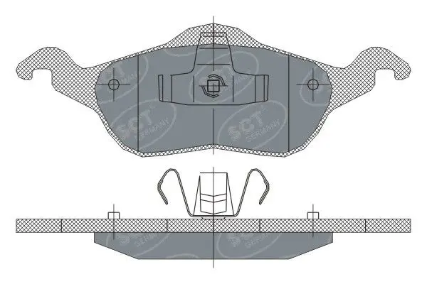 Handler.Part Brake pad set, disc brake SCT SP237PR 1