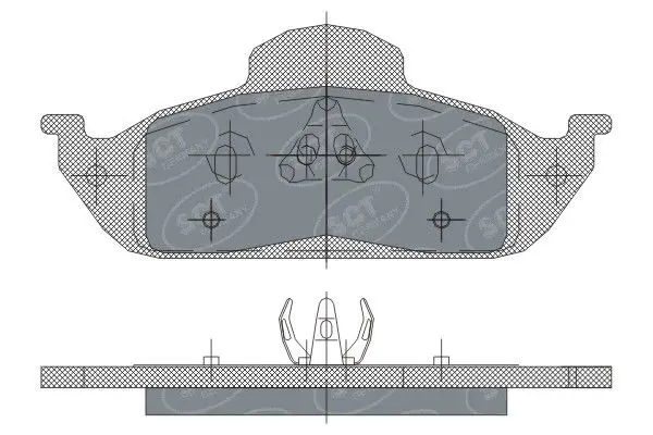 Handler.Part Brake pad set, disc brake SCT SP244PR 1