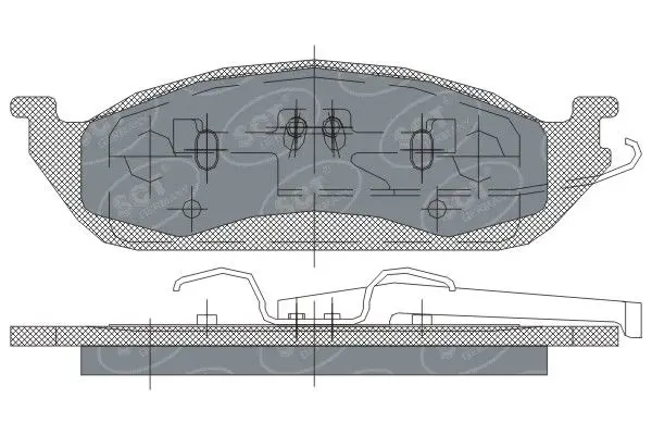 Handler.Part Brake pad set, disc brake SCT SP244PR 2