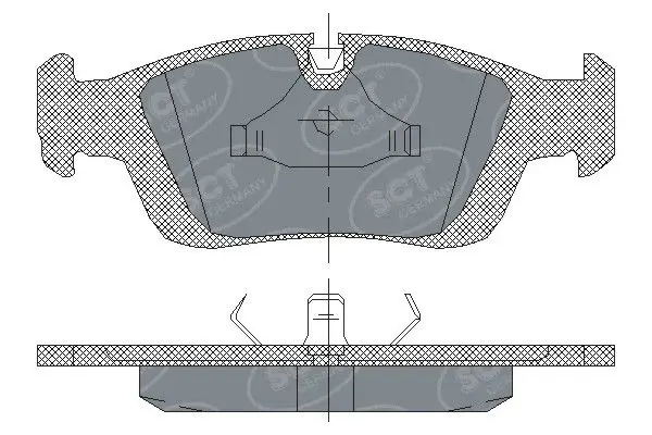 Handler.Part Brake pad set, disc brake SCT SP164PR 1