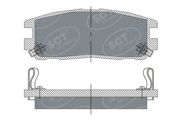 Handler.Part Brake pad set, disc brake SCT SP248PR 1