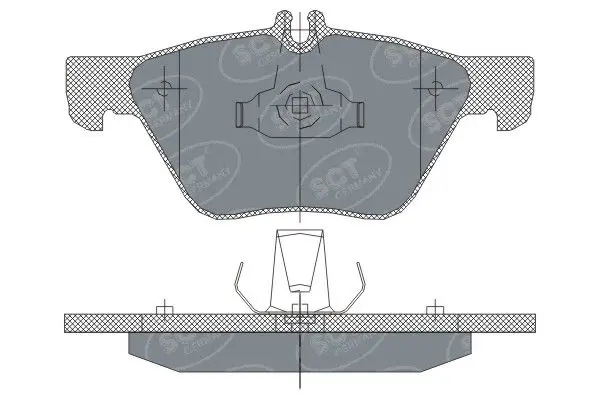 Handler.Part Brake pad set, disc brake SCT SP254PR 1