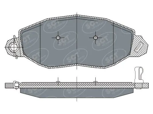 Handler.Part Brake pad set, disc brake SCT SP281PR 1