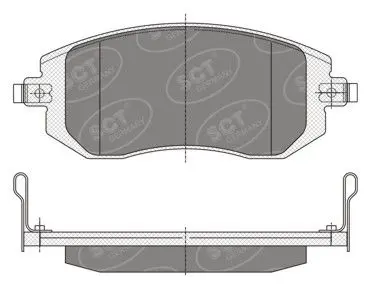 Handler.Part Brake pad set, disc brake SCT SP340PR 1