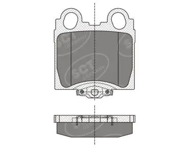 Handler.Part Brake pad set, disc brake SCT SP345PR 1