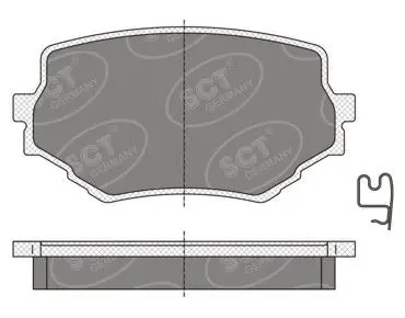 Handler.Part Brake pad set, disc brake SCT SP346PR 1