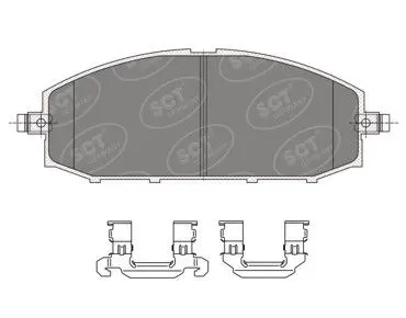 Handler.Part Brake pad set, disc brake SCT SP332PR 1